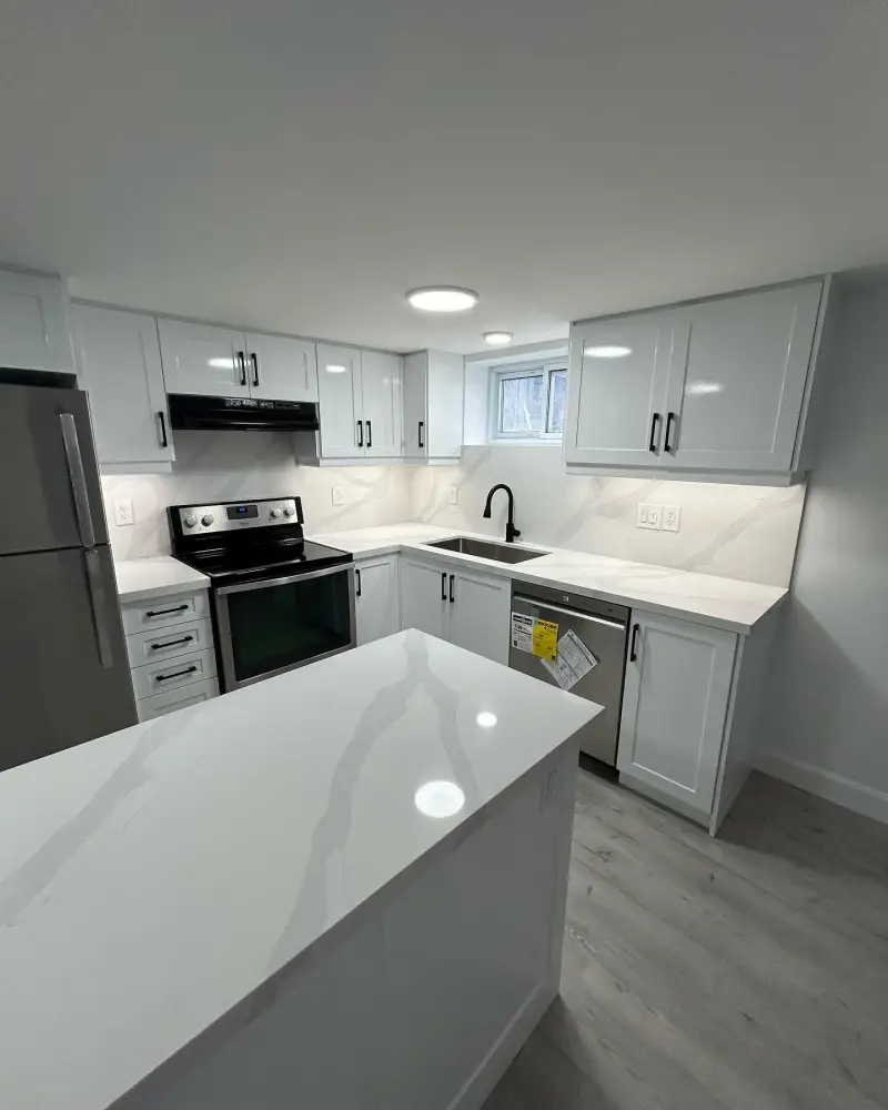 Exterior pot light installation on new build